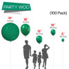 Picture of PartyWoo Dark Green Balloons, 100 pcs Green Balloons Different Sizes Pack of 36 Inch 18 Inch 12 Inch 10 Inch 5 Inch for Balloon Garland as Birthday Decorations, Wedding Decorations, Party Decorations