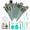 Picture of Makeup Brushes 30 Pcs Makeup Kit,Foundation Brush Eyeshadow Brush Make up Brushes Set (Green, 30 Piece Set)