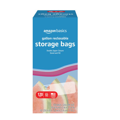 Picture of Amazon Basics Gallon Food Storage Bags, 120 Count