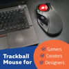 Picture of ELECOM HUGE Trackball Mouse, 2.4GHz Wireless, Finger Control, 8-Button Function, Precision Optical Gaming Sensor, Palm Rest Attached, Smooth Red Ball, Windows11, macOS (M-HT1DRBK)