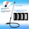 Picture of Mudder 2 Pieces USB LED Light USB Light for Laptop Keyboard Light Gooseneck Light Computer Light Flexible Stick Dimmable LED Lamp Touch Switch for Reading Book (Black, Blue)