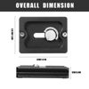 Picture of 2 Pieces Metal Quick Release Plate with 1/4''-20 Camera Screw Tripod Mount Plate Fits Standard for DSLR Camera Tripod Ball Head, Black (PU50)