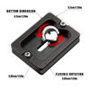 Picture of 2 Pieces Metal Quick Release Plate with 1/4''-20 Camera Screw Tripod Mount Plate Fits Standard for DSLR Camera Tripod Ball Head, Black (PU50)