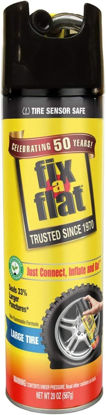 Picture of Slime Fix-A-Flat S60430 Aerosol Emergency Flat Tire Repair and Inflator, for Large Tires, Eco-Friendly Formula, Universal Fit for All Cars and Small Trucks/SUVs, 20 oz. (Pack of 1)