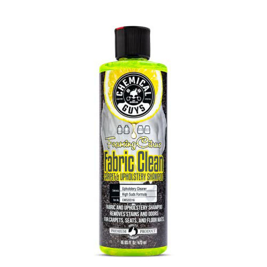Picture of Chemical Guys CWS20316 Foaming Citrus Fabric Clean Carpet & Upholstery Cleaner (Car Carpets, Seats & Floor Mats), Safe for Cars, Home, Office, & More, 16 fl oz, Citrus Scent