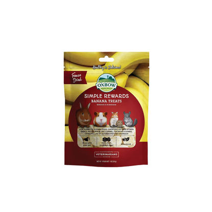Picture of Oxbow Simple Rewards Freeze Dried Banana Treats for Rabbits, Guinea Pigs, Chinchillas, and Small Pets