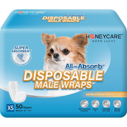 Picture of All-Absorb A27 Male Dog Wrap, 50 Count, Extra Small
