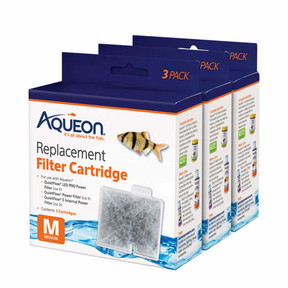Picture of Aqueon Aquarium Fish Tank Replacement Filter Cartridges Medium - 9 pack
