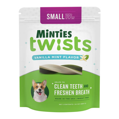 Picture of Minties Twists VetIQ Dog Dental Bone Treats, Dental Chews for Tiny/Small Dogs (Under 40 lbs), 24 oz