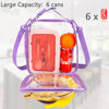 Picture of FlowFly Kids Lunch box Insulated Soft Bag Mini Cooler Back to School Thermal Meal Tote Kit for Girls, Boys, PurpleClear