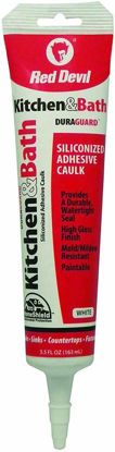 Picture of Red Devil 0405 Duraguard Kitchen & Bath Siliconized Acrylic Caulk, 5.5 oz, White