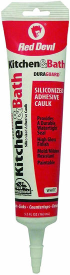 Picture of Red Devil 0405 Duraguard Kitchen & Bath Siliconized Acrylic Caulk, 5.5 oz, White