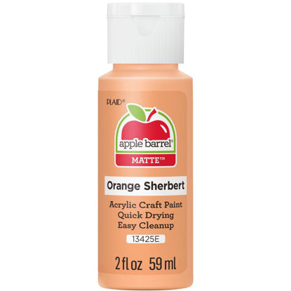 Picture of Apple Barrel Acrylic Paint, Orange Sherbert 2 fl oz Classic Matte Acrylic Paint For Easy To Apply DIY Arts And Crafts, Art Supplies With A Matte Finish