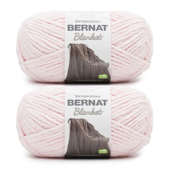 Picture of Bernat Blanket Blush Pink Yarn - 2 Pack of 300g/10.5oz - Polyester - 6 Super Bulky - 220 Yards - Knitting/Crochet