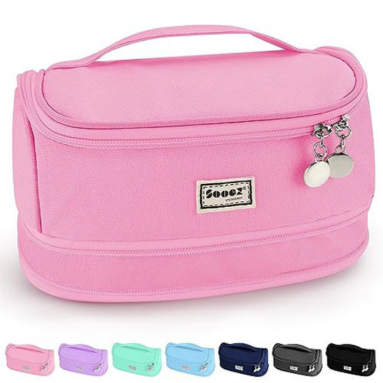 Large Pencil Case Big Capacity Pencil Pouch Bag Pen Holder 3 Compartments  School Supplies Stationery Storage Organizer For Middle High School Office  C
