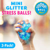 Picture of Power Your Fun Arggh Mini Glitter Stress Balls for Adults and Kids - 3pk Squishy Stress Ball Fidget Toys, Sensory Stress and Anxiety Relief Squeeze Toys (Yellow, Pink, Blue)