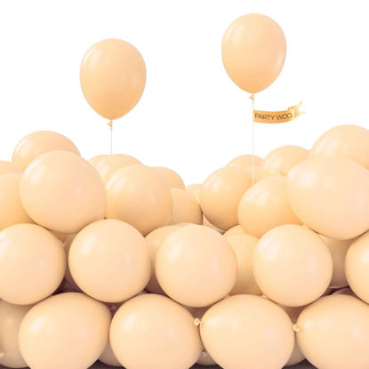 Picture of PartyWoo Nude Balloons, 50 pcs 5 Inch Boho Apricot Balloons, Beige Balloons for Balloon Garland or Balloon Arch as Party Decorations, Birthday Decorations, Baby Shower Decorations, Apricot-F05
