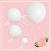 Picture of MOMOHOO White Balloons Different Sizes - 100Pcs 5/10/12/18 Inch Birthday Party Balloons, Pearl White Latex Balloons, Matte White Balloons Garland Kit, Pastel White Wedding Ballons Anniversary Balloons
