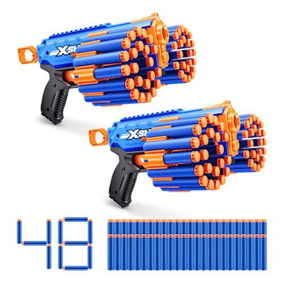 Picture of X-Shot Insanity Manic Blaster Dual Pack by ZURU with 48 Darts, Air Pocket Technology Darts and Dart Storage, Outdoor Toy for Boys and Girls, Teens and Adults