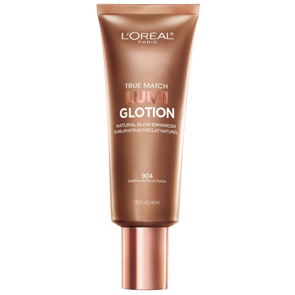 Picture of L’Oréal Paris Makeup True Match Lumi Glotion, Natural Glow Enhancer, Illuminator Highlighter Skin Tint, for an All Day Radiant Glow, Deep, 1.35 Ounces