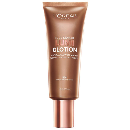 Picture of L’Oréal Paris Makeup True Match Lumi Glotion, Natural Glow Enhancer, Illuminator Highlighter Skin Tint, for an All Day Radiant Glow, Deep, 1.35 Ounces
