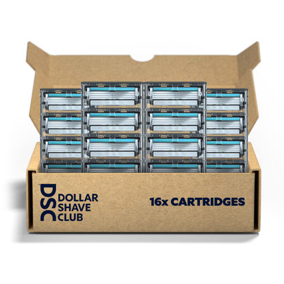 Picture of Dollar Shave Club | 4 Blade Club Series Razor Refill Cartridges, 16 Count | Precision Cut Stainless Steel Blades | NOT COMPATIBLE WITH HERITAGE/EXECUTIVE RAZOR HANDLES