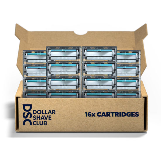 Picture of Dollar Shave Club | 4 Blade Club Series Razor Refill Cartridges, 16 Count | Precision Cut Stainless Steel Blades | NOT COMPATIBLE WITH HERITAGE/EXECUTIVE RAZOR HANDLES
