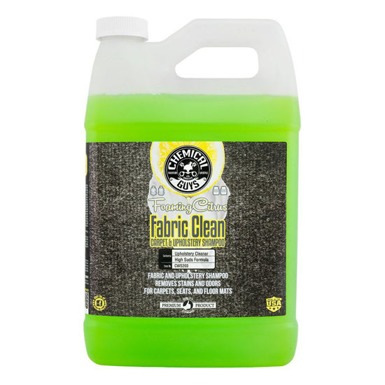Picture of Chemical Guys CWS203 Foaming Citrus Fabric Clean Carpet & Upholstery Cleaner (Car Carpets, Seats & Floor Mats), Safe for Cars, Home, Office, & More, 128 fl oz (1 Gallon), Citrus Scent