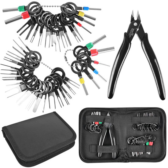 Kikerike Terminal Removal Tool Kit 45 Pcs Depinning Tool Electrical  Connector Pin Removal Tool Kit Pin Extractor Tool Set Wire Terminal Release  Tool