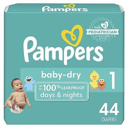 Picture of Diapers Size 1, 44 count - Pampers Baby Dry Disposable Diapers