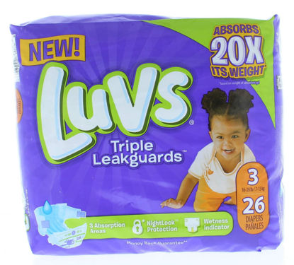 Picture of 26ct of Luvs Triple Leak Guard, Size 3 (16lbs-28lbs)