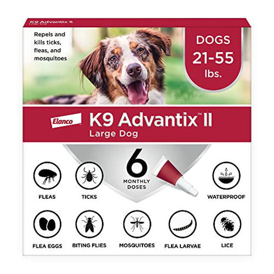 Picture of K9 Advantix II Large Dog Vet-Recommended Flea, Tick & Mosquito Treatment & Prevention | Dogs 21 - 55 lbs. | 6-Mo Supply