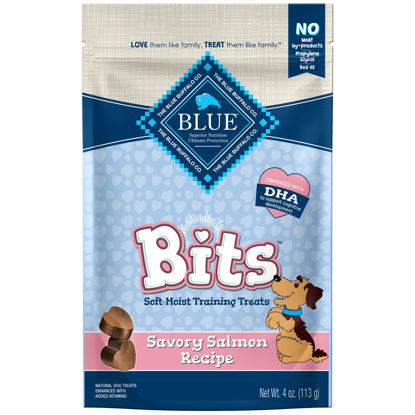 Picture of Blue Buffalo BLUE Bits Natural Soft-Moist Training Dog Treats, Salmon Recipe 4-oz bag