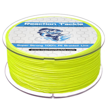 Picture of Reaction Tackle Braided Fishing Line Hi Vis Yellow 80LB 500yd
