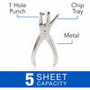 Picture of Swingline 1 Hole Punch, Hole Puncher, 5 Sheet Punch Capacity, Classic, Chrome, 2-Pack (74005)