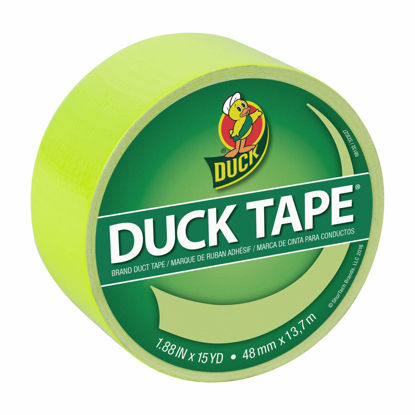 Picture of Duck Brand 285225 Duct Tape, Fluo rescent, 1.88 Inches x 15 Yards, Single Roll, Fluorescent Citrus