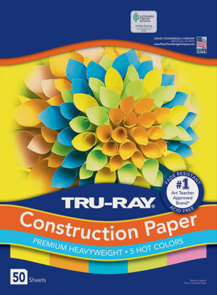 Picture of Tru-Ray Heavyweight Construction Paper, Hot Assorted Colors, 9" x 12", 50 Sheets