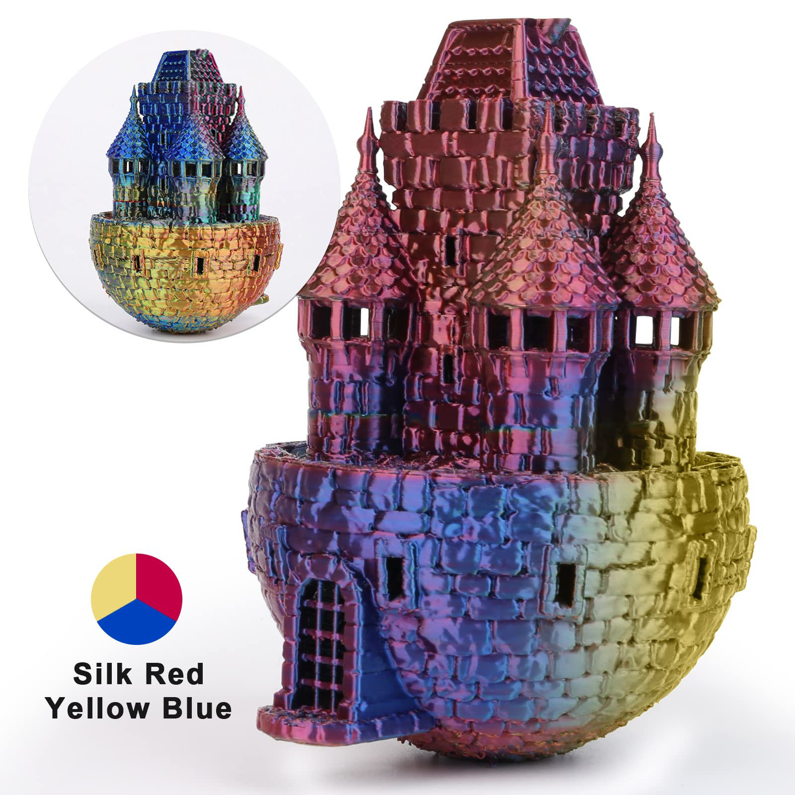 GetUSCart- AMOLEN PLA 3D Printer Filament, Triple Color Coextrusion PLA ...