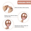 Picture of RUBFAC 129pcs Rose Gold Balloons Latex Balloons Different Sizes 18 12 10 5 Inches Party Balloon Kit for Birthday Party Graduation Baby Shower Wedding Holiday Balloon Decoration