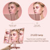 Picture of Makeup Mirror Vanity Mirror with Lights, 1x 2X 3X Magnification, Lighted Makeup Mirror, Touch Control, Trifold Makeup Mirror, Dual Power Supply, Portable LED Makeup Mirror, Women Gift (Rose Gold)