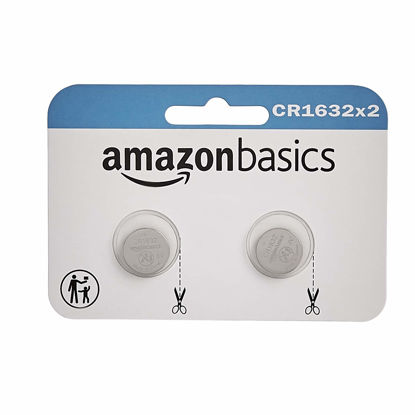 Picture of Amazon Basics CR1632 Lithium Coin Cell Battery, 3 Volt, Long Lasting Power, Mercury Free - Pack of 2