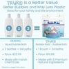 Picture of TruKid Bubble Podz Bubble Bath for Baby & Kids, Gentle Refreshing Bath Bomb for Sensitive Skin, pH Balance 7 for Eye Sensitivity, Natural Moisturizers and Ingredients, Bubble Gum (24 Podz)