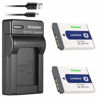 Picture of Kastar Battery (X2) & Slim USB Charger for Sony NP-BD1, NP-FD1, BC-CSD and Cyber-Shot DSC-G3, DSC-T2, DSC-T70, DSC-T75, DSC-T77, DSC-T90, DSC-T200, DSC-T300, DSC-T500, DSC-T700, DSC-T900, DSC-TX1