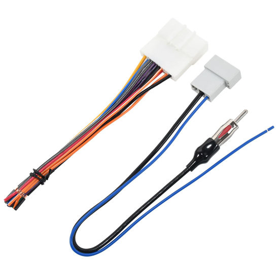 GetUSCart RED WOLF Car Radio Stereo Wire Harness with Antenna Adapter