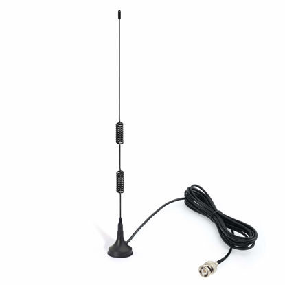 Picture of Bingfu VHF UHF Ham Radio Police Scanner Antenna Amateur Radio Mobile Radio Scanner Antenna Magnetic Base BNC Male Antenna Compatible with Uniden Bearcat Whistler Radio Shack Police Scanner Ham Radio