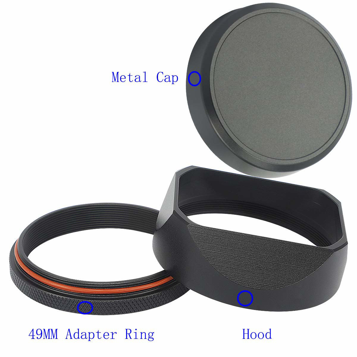 GetUSCart Haoge Square Metal Lens Hood Shade for Fuji Fujifilm FinePix