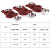 Picture of Hubulk Pet Dog Bowls 2 Stainless Steel Dog Bowl with No Spill Non-Skid Silicone Mat + Pet Food Scoop Water and Food Feeder Bowls for Feeding Small Medium Large Dogs Cats Puppies (Large, Burgundy)