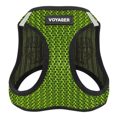 Picture of Voyager Step-in Air Dog Harness - All Weather Mesh Step in Vest Harness for Small and Medium Dogs by Best Pet Supplies - Harness (Lime Green 2-Tone), X-Large