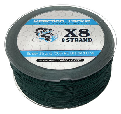 Picture of Reaction Tackle Braided Fishing Line - 8 Strand Moss Green 120LB 500yd