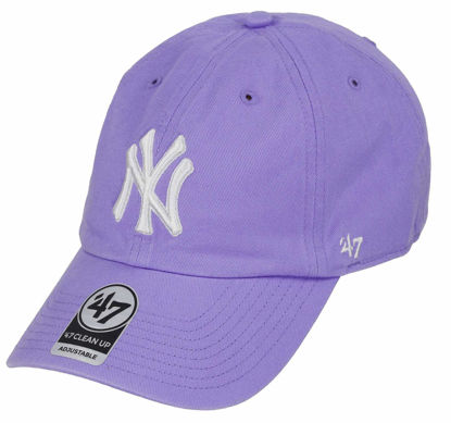 Picture of '47 New York Yankees Clean Up Dad Hat Baseball Cap - Lavender